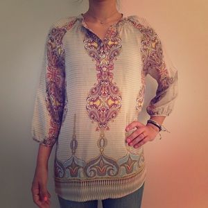 Trinity Silk Boho Tunic Blouse